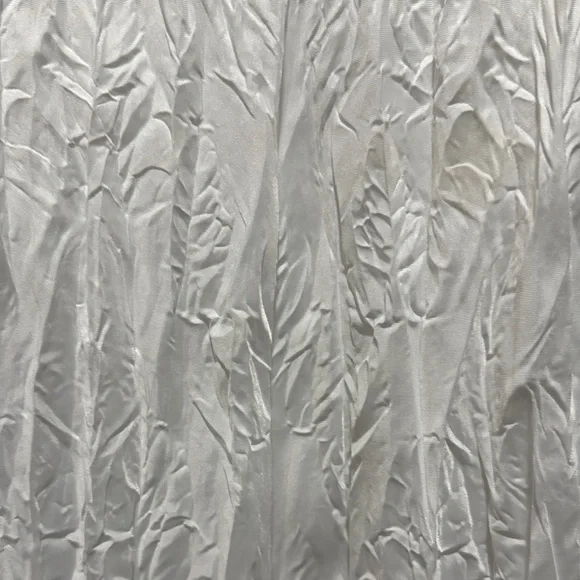 Crinkled Silk White Midi/Maxi Flowing Skirt - Picture 2 of 5